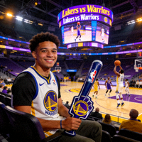 篮球爱好者头像，在球馆观看 NBA 比赛的用户形象